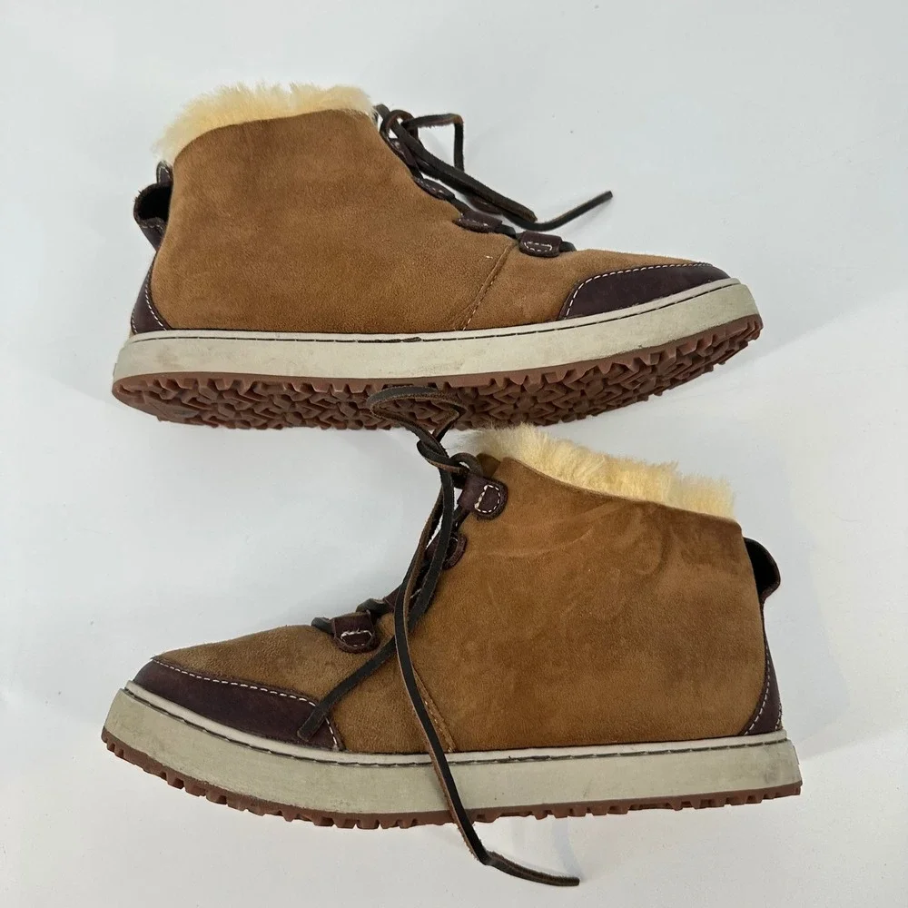 L.L. Bean Mountainside Wicked Good‎ Suede Ankle Boots Lined Brown Women's 6